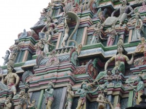 Close up of Sri Srinivasa Perumal Temple