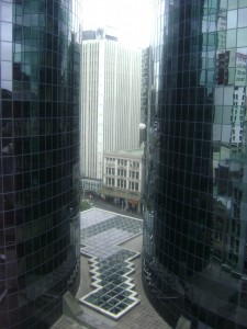 One of the views of Auckland from hostel bedroom