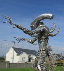 Alien outside Kerry Dark Sky Office