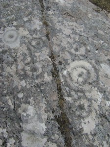 Rock art on boulder, Castlecove, Ireland