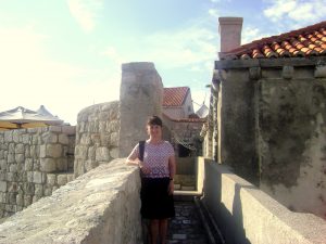 Martina on Walls of Dubrovnik, Croatia